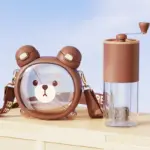 Carat bear double drinking cup large capacity cute cartoon children's water cup Tritan material student cup 750ml/25oz - Image 11