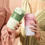 Coffee mug 316 stainless steel insulation cup women portable cute water cup 380mL/13oz - Image 3