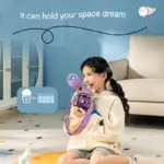 Large capacity astronaut double drinking water bottle Tritan material summer children's straw water cup big belly cup 800mL/27oz