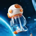 Large capacity astronaut double drinking water bottle Tritan material summer children's straw water cup big belly cup 800mL/27oz - Image 4