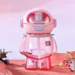 Large capacity astronaut double drinking water bottle Tritan material summer children's straw water cup big belly cup 800mL/27oz - Image 2