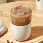 Women's glass cups tea cups senior office coffee mug 480mL/16oz - Image 10