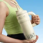 Large 304 stainless steel thermos cup for girls large capacity thermos pot household straw cup 1300mL/44 oz - Image 17