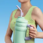 Large 304 stainless steel thermos cup for girls large capacity thermos pot household straw cup 1300mL/44 oz - Image 18