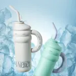 Large 304 stainless steel thermos cup for girls large capacity thermos pot household straw cup 1300mL/44 oz - Image 20