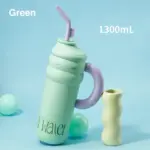 Large 304 stainless steel thermos cup for girls large capacity thermos pot household straw cup 1300mL/44 oz - Image 4